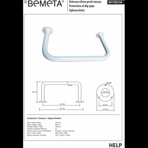 Maniglione HELP in Comaxite Bianco 54,5 x26,6 x8 cm
