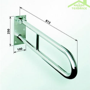 Maniglione di sollevamento a U HELP 813 in acciaio satinato 10 x25 x82,9cm