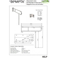 Maniglione di sollevamento U 813+gamba di supporto HELP 10x25/80 x81,3cm