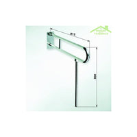 Maniglione di sollevamento U+gamba di supporto HELP 813 in acciaio inox. 81,3x80cm
