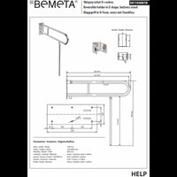 Maniglione di sollevamento U+gamba di supporto HELP 813 in acciaio inox. 81,3x80cm