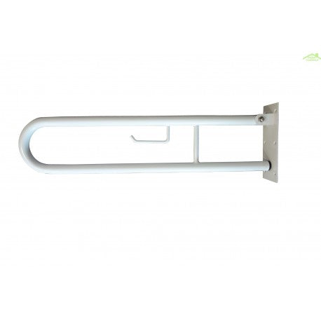 Maniglione U HELP 813 in bianco & supp. carta igienica 10x25x82,9cm