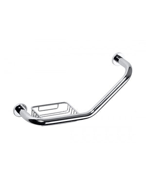 Maniglione doccia angolato OMEGA in ottone cromato 40,5x25x8cm