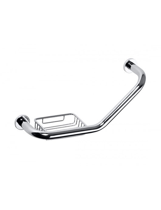 Maniglione doccia angolato OMEGA in ottone cromato 40,5x25x8cm