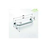 Maniglione doccia HELP 400 in acciaio satinato 48x8x10,6cm