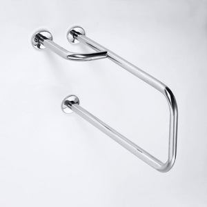 Maniglione + portasciugamani sinistro HELP in acciaio satinato 51,6 cm