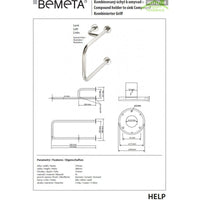 Maniglione + portasciugamani sinistro HELP comaxite bianco 51,6cm