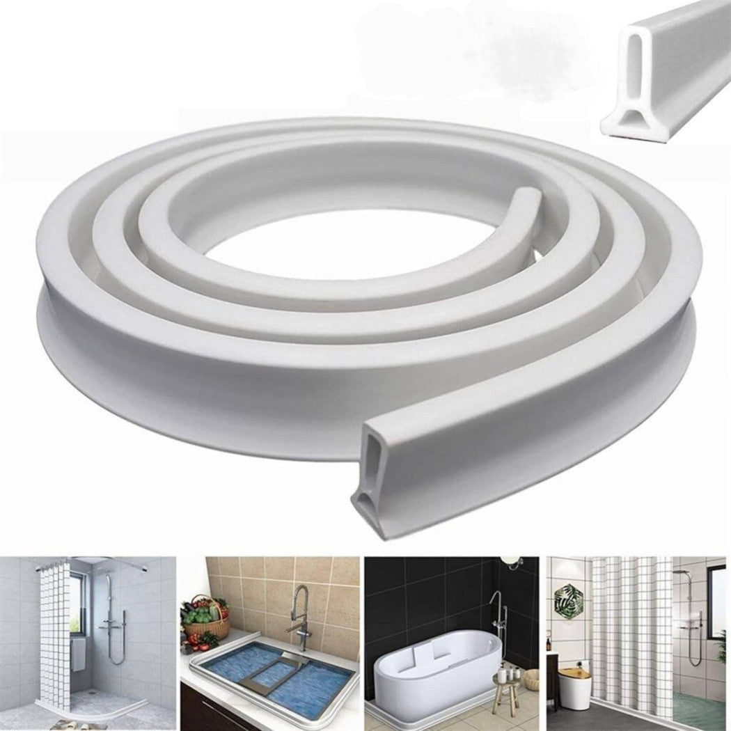 Trade Shop - Barriera Striscia Di Tenuta In Pvc Para Acqua Per Doccia Bagno E Lavello Cucina -