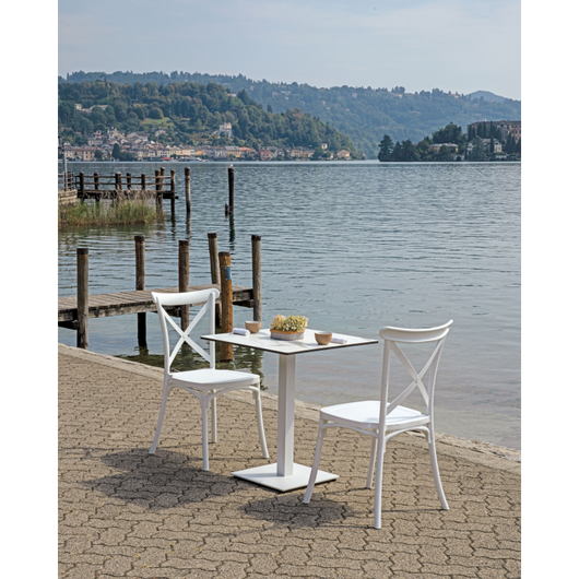 Basamento A Piastra Piatta - Acciaio Verniciato Bianco Moia