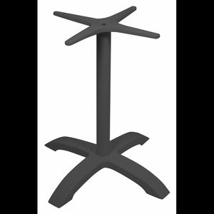 Basamento Alluminio Antracite 4 Razze/Tubo Ø60 Zavorrata Moia