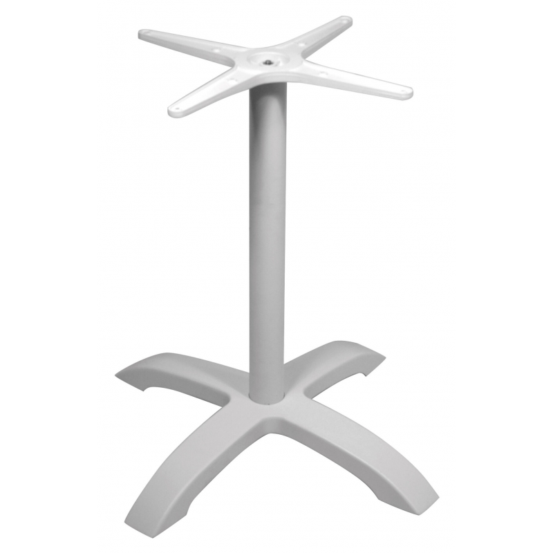 Basamento Alluminio Bianco 4 Razze/Tubo Ø60 Zavorrata Moia