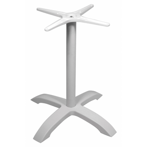 Basamento Alluminio Bianco 4 Razze/Tubo Ø60 Zavorrata Moia