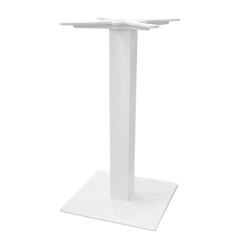 Basamento In Alluminio Con Piede In Acciaio Rivestito - Bianco Moia