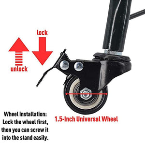 Base albero metallo con ruote cm 66