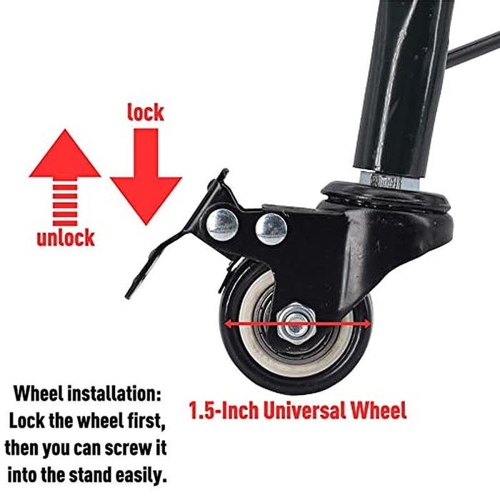 Base albero solo base metallo nero con ruote cm 60