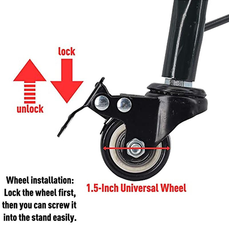 Base albero solo base metallo nero con ruote cm 60