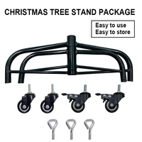 Base albero solo base metallo nero con ruote cm 60