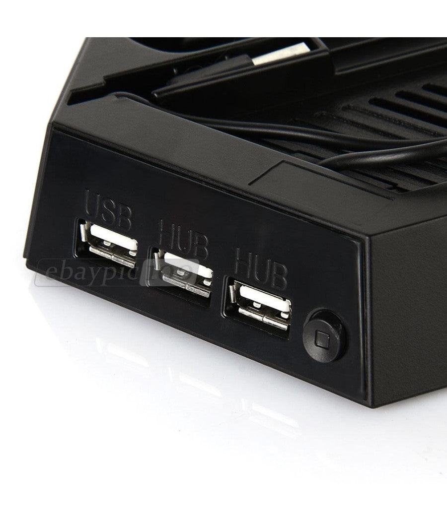 Base Di Ricarica Doppia Con Ventola Per Ps4 Console Controller Joypad Hub Usb         