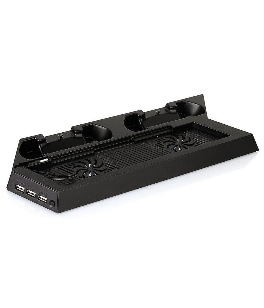 Base Di Ricarica Doppia Con Ventola Per Ps4 Console Controller Joypad Hub Usb         
