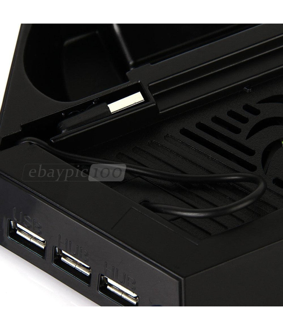 Base Di Ricarica Doppia Con Ventola Per Ps4 Console Controller Joypad Hub Usb         