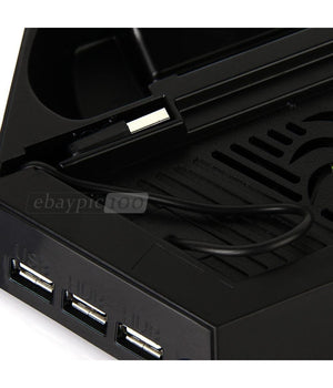 Base Di Ricarica Doppia Con Ventola Per Ps4 Console Controller Joypad Hub Usb         