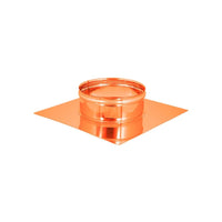 Base forata rame da 35x35cm a innesto f tondo variabile, diametro 300mm