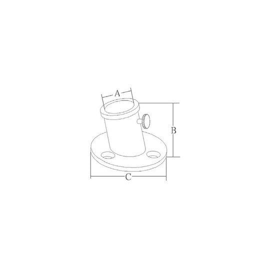 BASE INOX PER ASTE BANDIERA