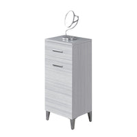 Base multiuso 35x34 cm grigio con anta reversibile e cassetto Desya