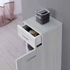 Base multiuso 35x34 cm grigio con anta reversibile e cassetto Desya