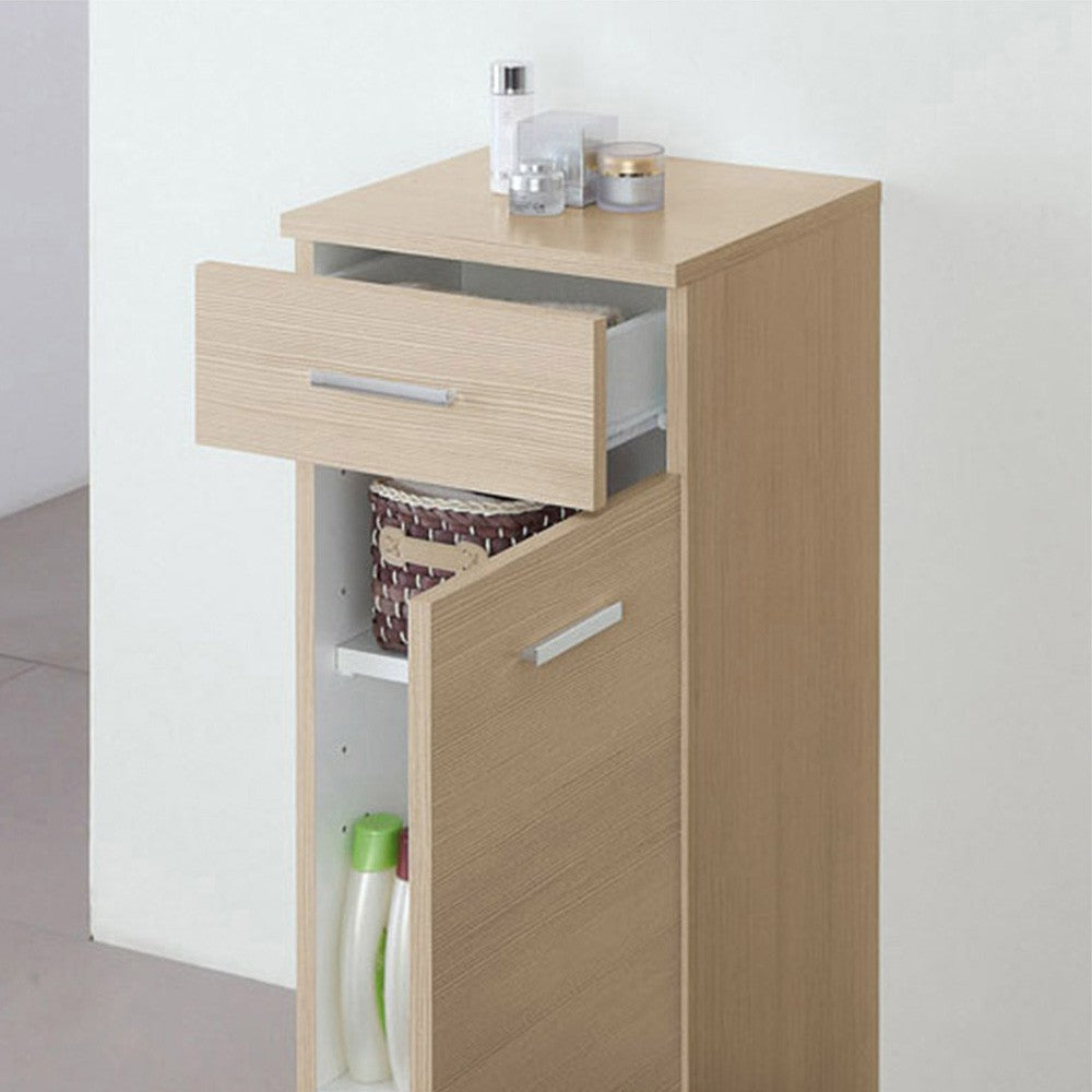 Base multiuso 35x34 cm larice con anta reversibile e cassetto Desya