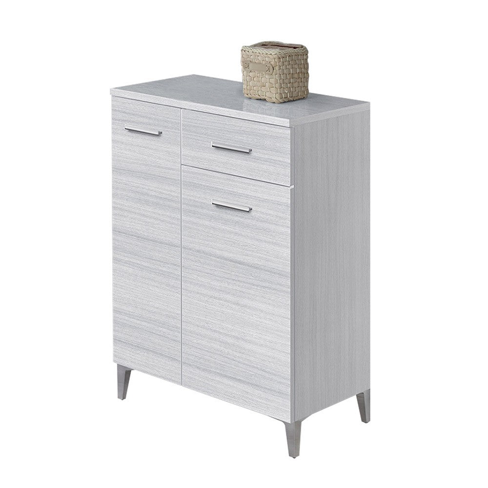 Base multiuso 60x34 cm grigio con 2 ante e cassetto scorrevole Desya