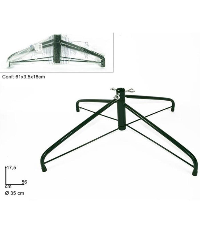 Base Per Albero Di Natale A Croce In Metallo 30 Cm Richiudibile Pieghevole         