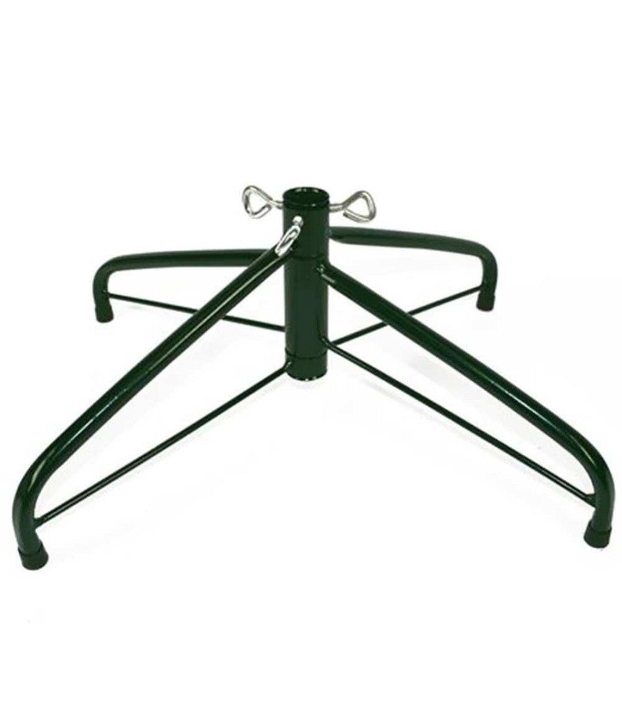 Base Per Albero Di Natale A Croce In Metallo 40cm Richiudibile Pieghevole Verde         