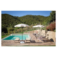 Trade Shop - Base Per Ombrellone Da Giardino Spiaggia Riempibile 14lt 44.5x44.5xh10cm Bianco 008654 -        