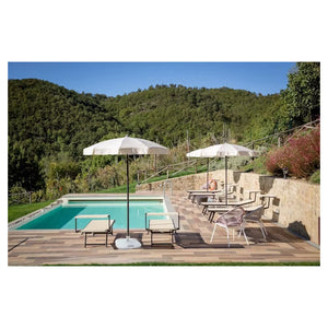 Trade Shop - Base Per Ombrellone Da Giardino Spiaggia Riempibile 14lt 44.5x44.5xh10cm Bianco 008654 -        