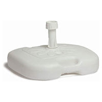 Trade Shop - Base Per Ombrellone Da Giardino Spiaggia Riempibile 14lt 44.5x44.5xh10cm Bianco 008654 -        