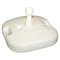 Trade Shop - Base Per Ombrellone Da Giardino Spiaggia Riempibile 14lt 44.5x44.5xh10cm Bianco 008654 -        