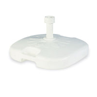 Trade Shop - Base Per Ombrellone Da Giardino Spiaggia Riempibile 14lt 44.5x44.5xh10cm Bianco 008654 -        