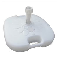 Trade Shop - Base Per Ombrellone Da Giardino Spiaggia Riempibile 14lt 44.5x44.5xh10cm Bianco 008654 -        