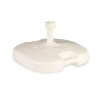 Trade Shop - Base Per Ombrellone Da Giardino Spiaggia Riempibile 14lt 44.5x44.5xh10cm Bianco 008654 -        