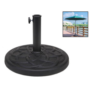 Trade Shop - Base Per Ombrellone Supporto Rotondo Per Patio Esterno Resistente ø46xh33cm Nero 016595 -        