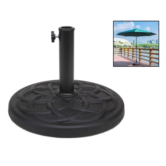 Trade Shop - Base Per Ombrellone Supporto Rotondo Per Patio Esterno Resistente ø46xh33cm Nero 016595 -        