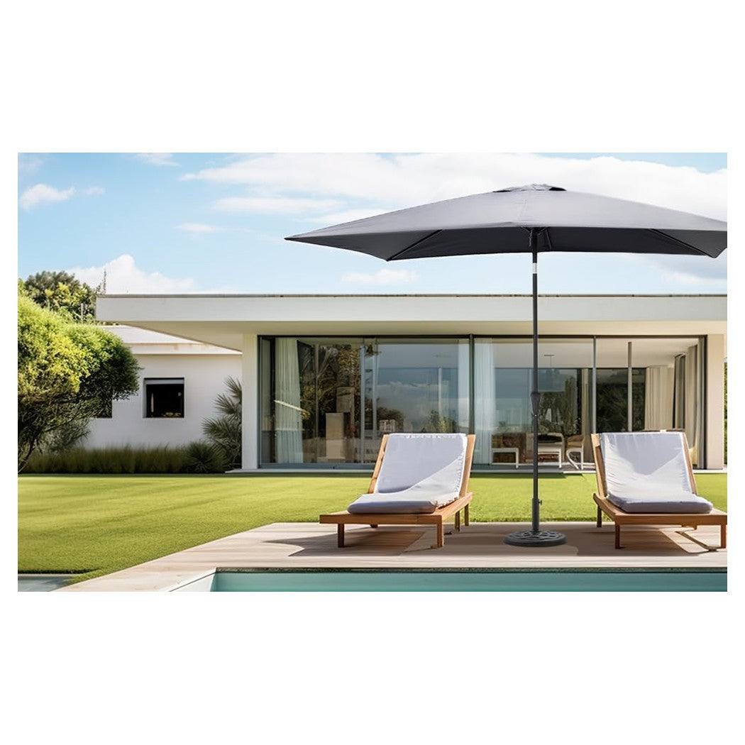 Trade Shop - Base Per Ombrellone Supporto Rotondo Per Patio Esterno Resistente ø46xh33cm Nero 016595 -        