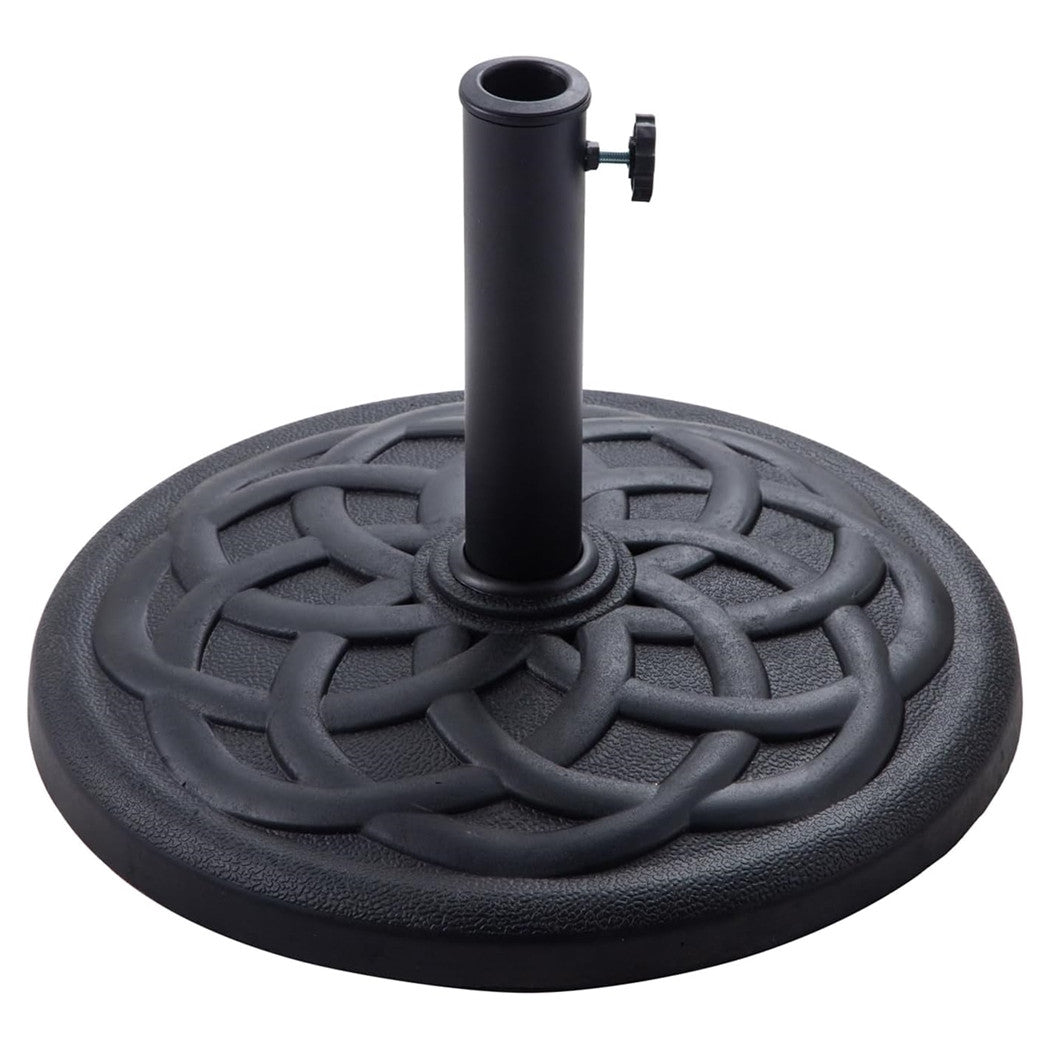 Trade Shop - Base Per Ombrellone Supporto Rotondo Per Patio Esterno Resistente ø46xh33cm Nero 016595 -        
