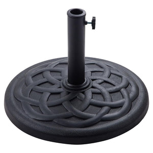 Trade Shop - Base Per Ombrellone Supporto Rotondo Per Patio Esterno Resistente ø46xh33cm Nero 016595 -        