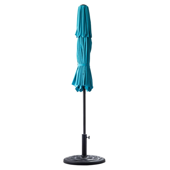 Trade Shop - Base Per Ombrellone Supporto Rotondo Per Patio Esterno Resistente ø46xh33cm Nero 016595 -        