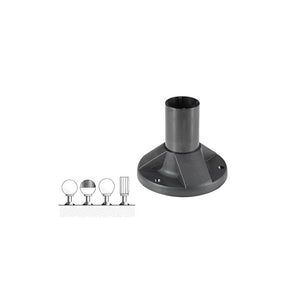 Base per Sfere Globo e Lampioni – Plastica Nera, Attacco Ø60 mm, Esterni – GDLC