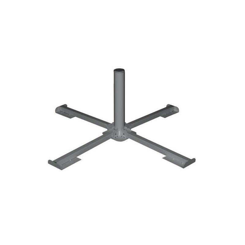 Base Quadrata a Croce Chiudibile Regolabile in Acciaio per Ombrelloni 100x100 cm