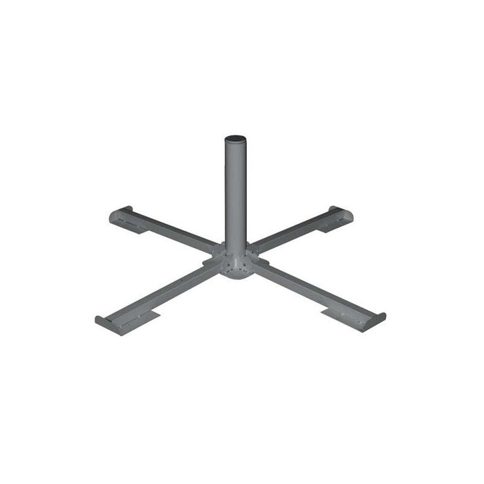 Base Quadrata a Croce Chiudibile Regolabile in Acciaio per Ombrelloni 100x100 cm