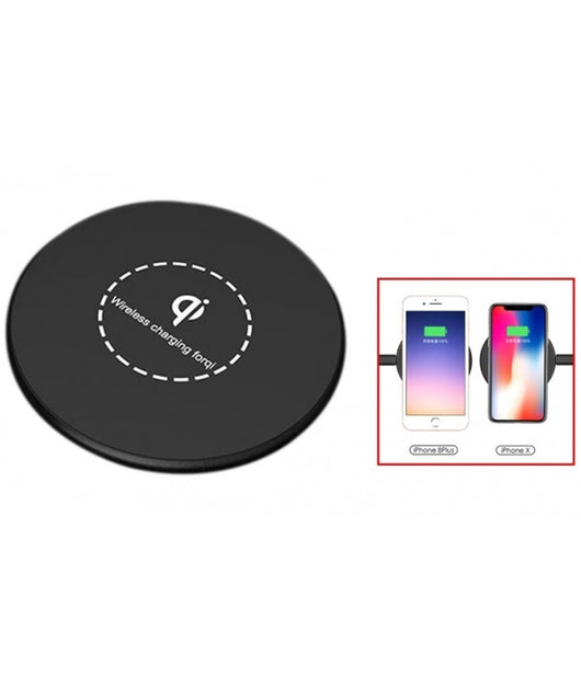 Base Ricarica Wireless Tonda Qi Universale Caricabatterie Piattaforma Ricarica         